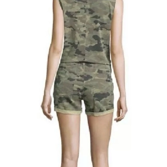 Hudson Harmony In Solar Camo Romper M Button Sleeveless Minimalist Festival Chic - Picture 2 of 13